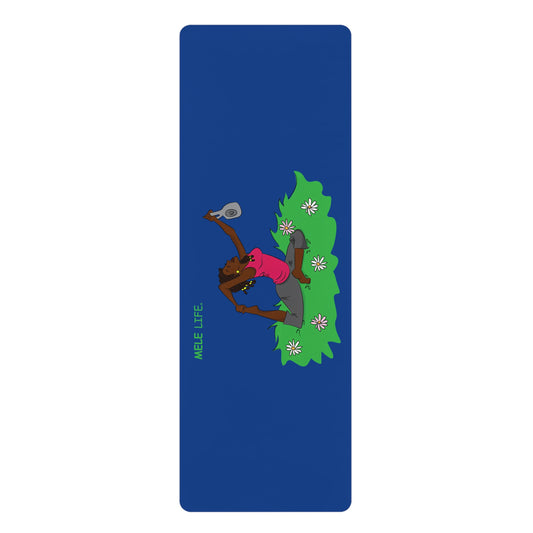 Yoga Mat - Yoga Lady2 (blue mat)