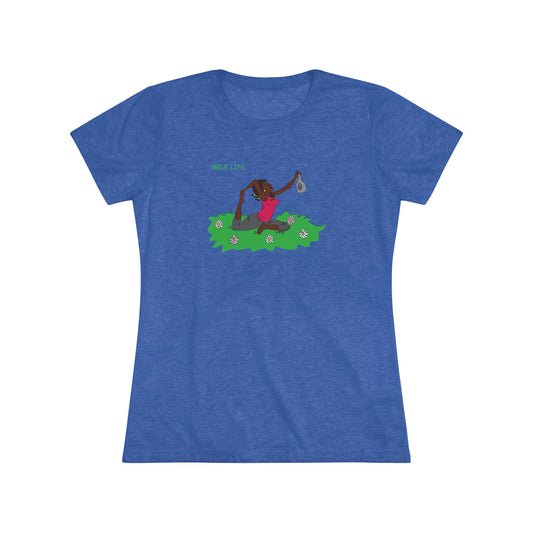 Women's Triblend Tee - Yoga Lady2