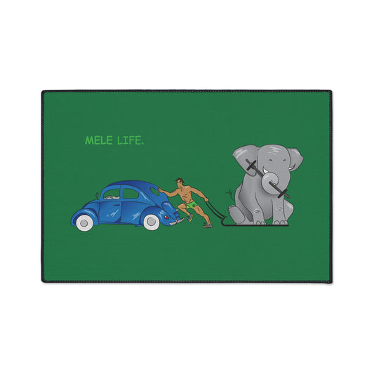 Floor Mat - Strong Brown Man (green)