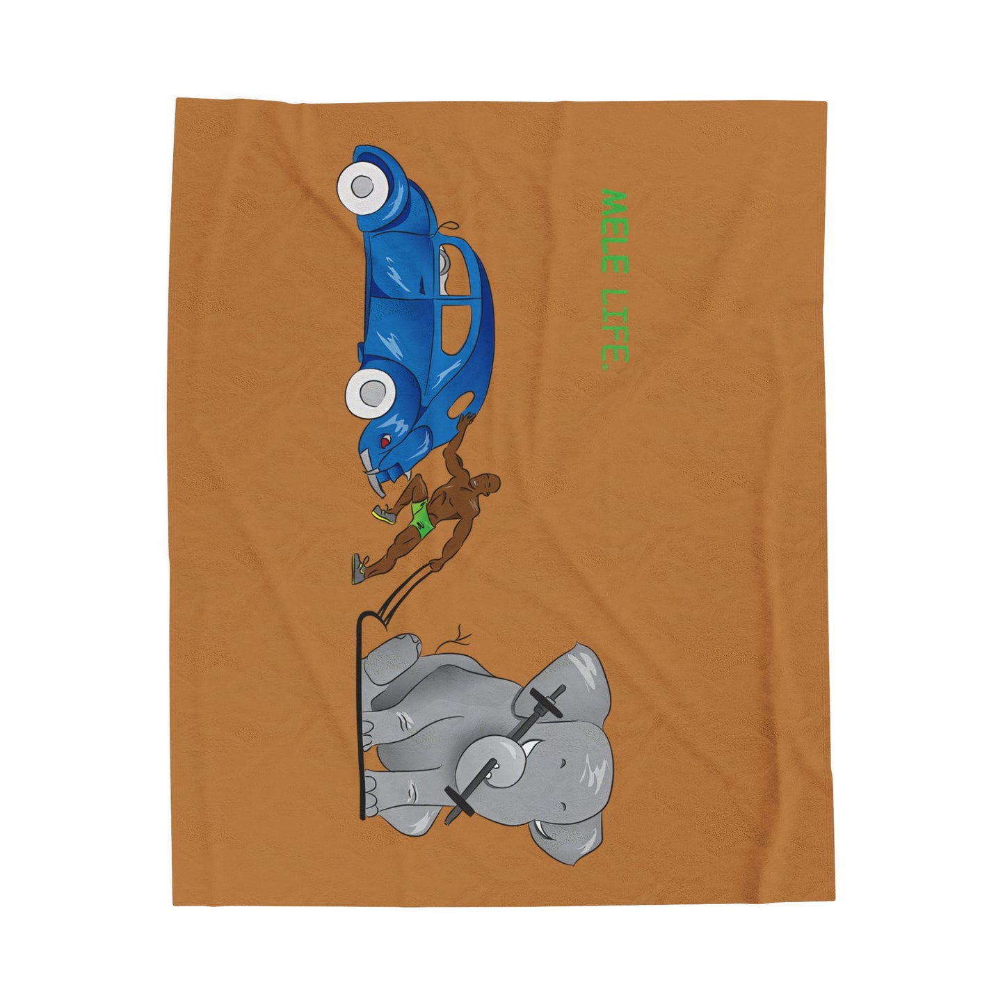Blanket Velveteen Plush - Strong Black Man (light brown)