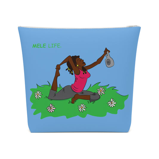 Cosmetic Bag - Yoga Lady2   (light blue)