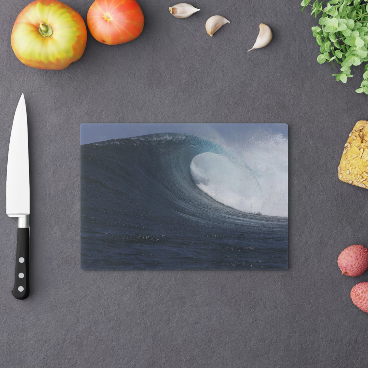 Cutting Board (glass) - Wave  (right)