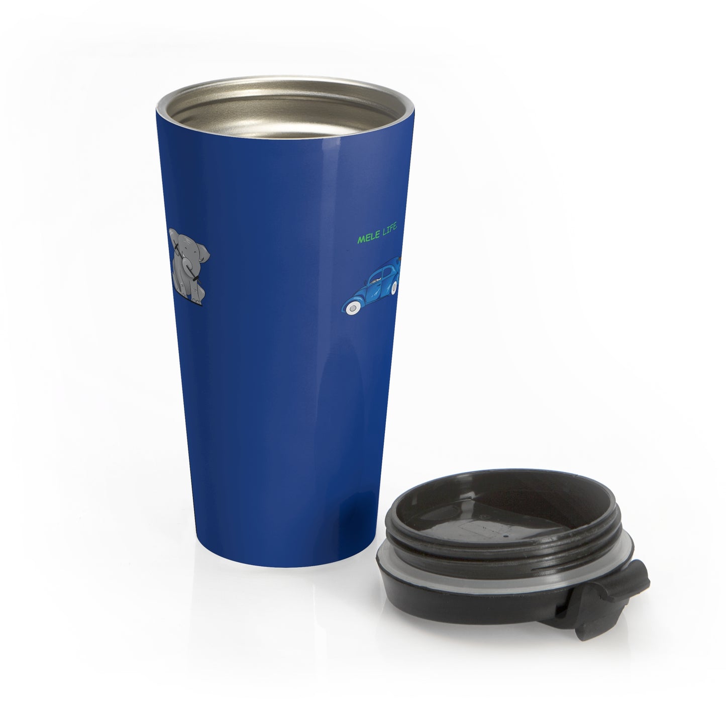 Travel Mug (15oz) - Strong Black Man (blue)
