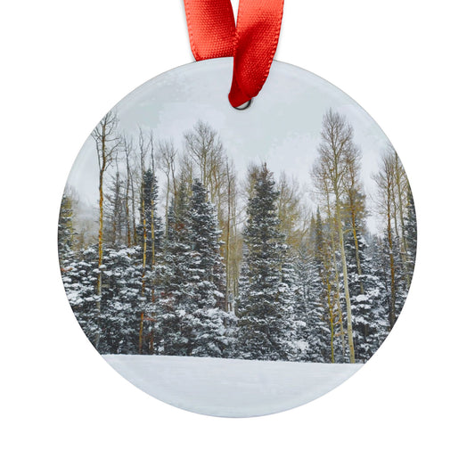 Holiday Acrylic Ornament - Forest Winterscape