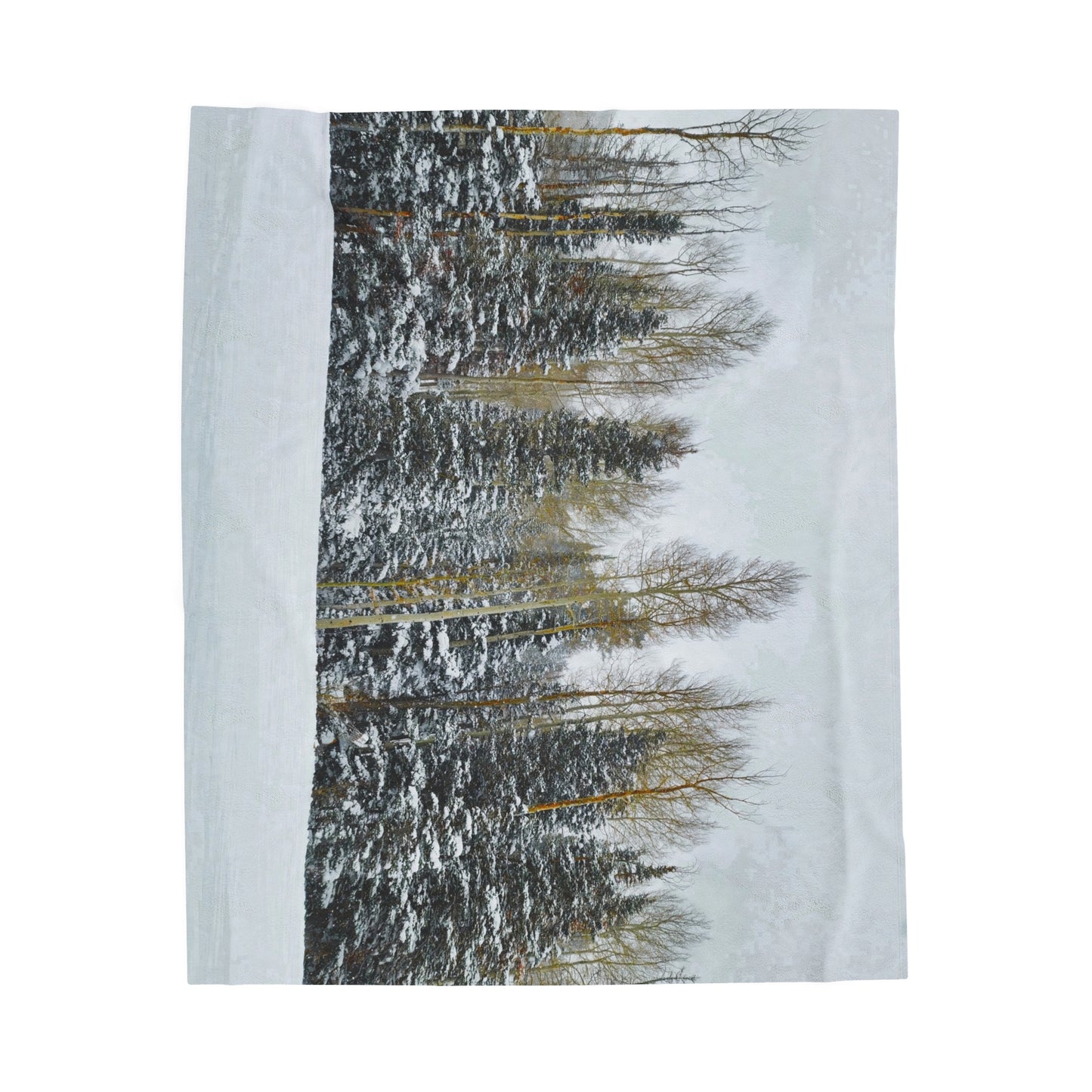 Blanket Velveteen Plush - Forest Winterscape