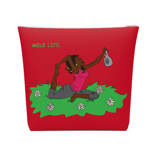 Cosmetic Bag - Yoga Lady2   (red)