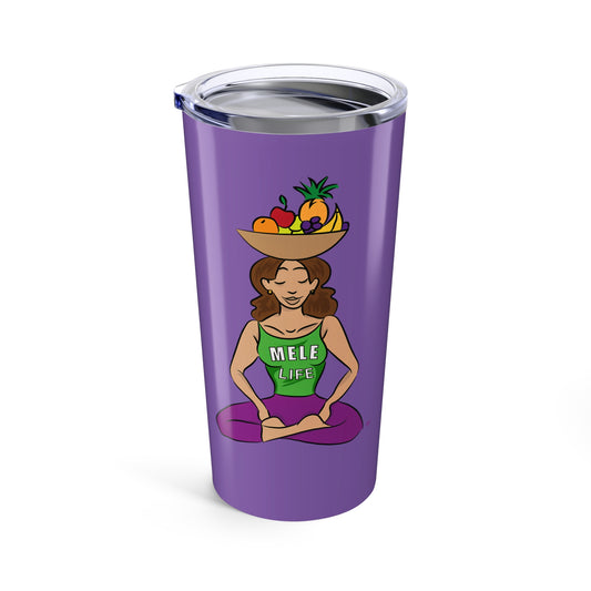 Tumbler (20oz) - Yoga Lady 1 (purple)