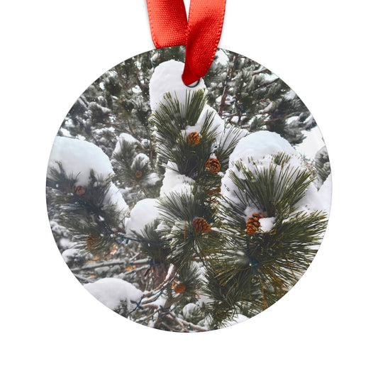 Holiday Ornament - Pine Cones in Snow