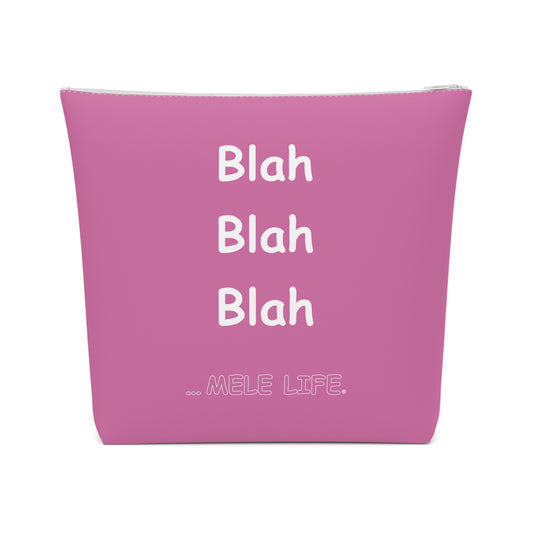 Cosmetic Bag - Blah Blah Blah   (pink)