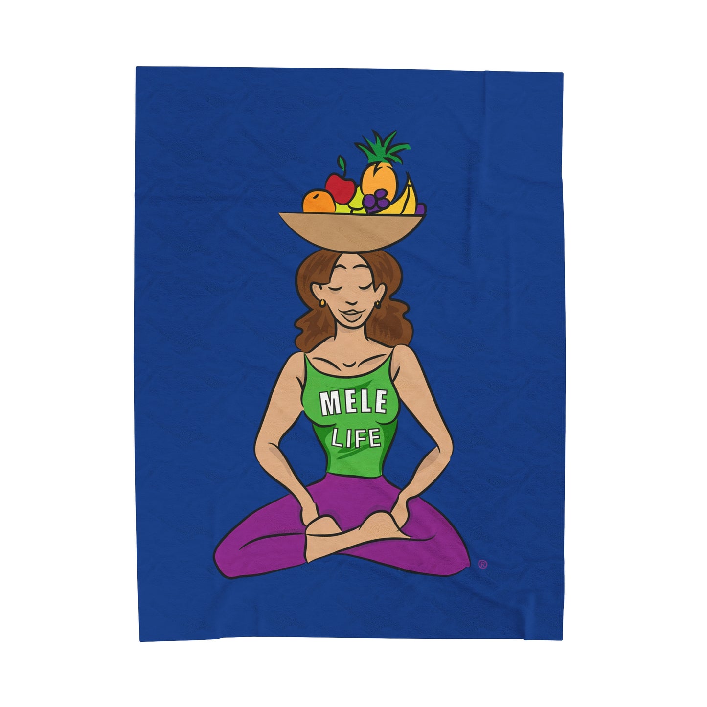 Blanket Velveteen Plush - Yoga Lady 1 (blue)