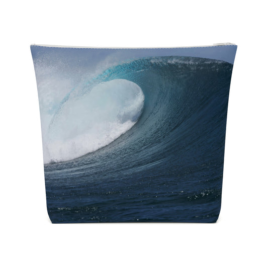 Cosmetic Bag - Hibiscus Flower/Wave   (large)