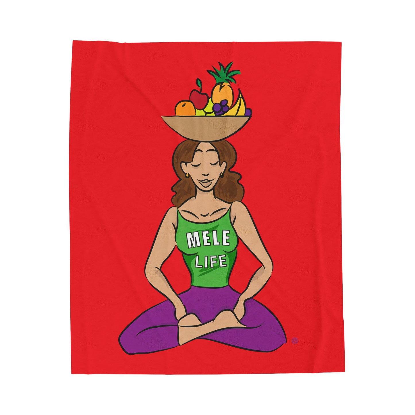 Blanket Velveteen Plush - Yoga Lady 1 (red)