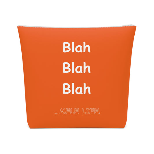 Cosmetic Bag - Blah Blah Blah   (orange)