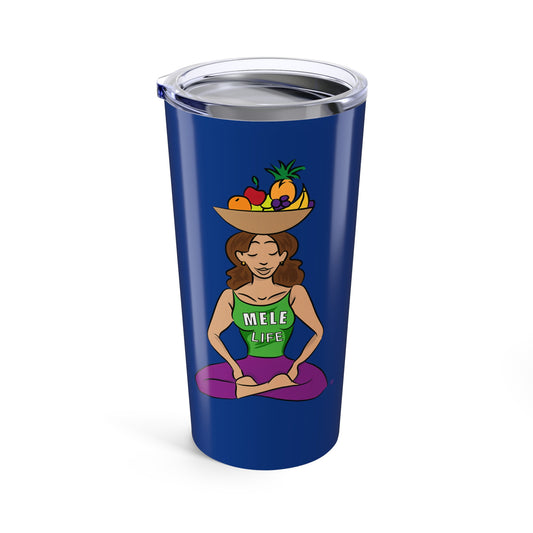 Tumbler (20oz) - Yoga Lady 1 (blue)