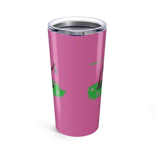 Tumbler (20oz) - Yoga Lady 2 (pink)