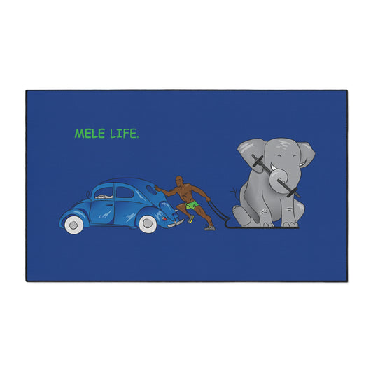 Floor Mat - Strong Black Man (blue)
