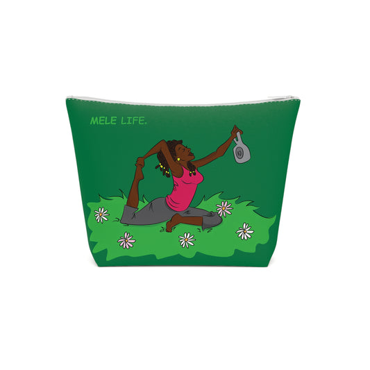 Cosmetic Bag - Yoga Lady2   (green)