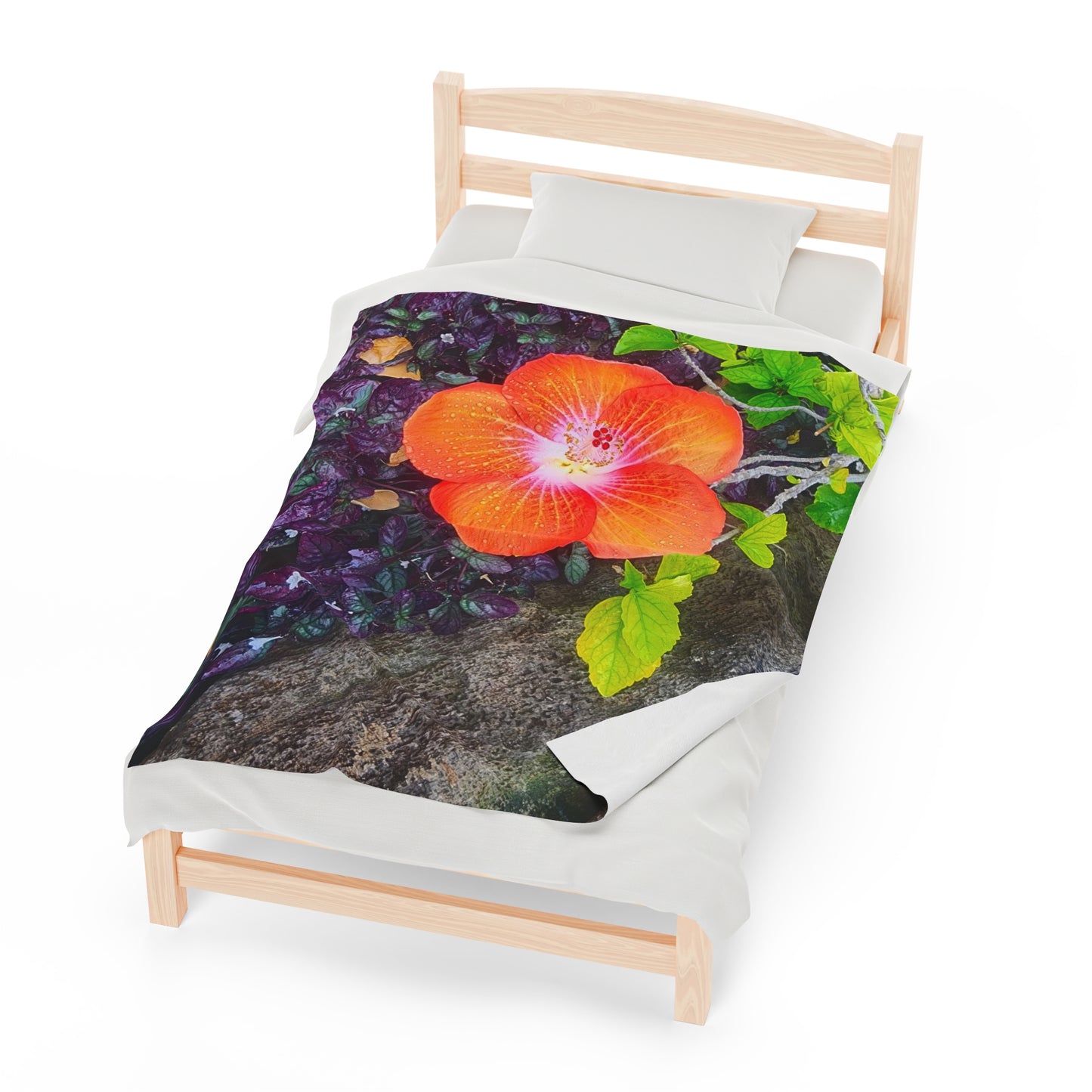 Blanket Velveteen Plush - Hibiscus (Kauai)