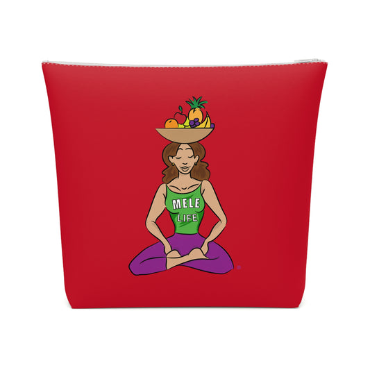 Cosmetic Bag - Yoga Lady1   (red)