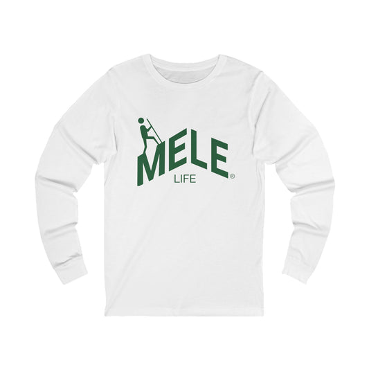 Long Sleeve Tee (Unisex) - MELE LIFE logo (green text)
