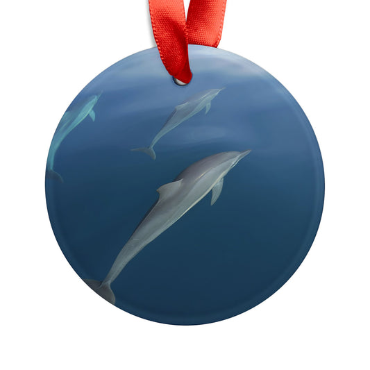 Holiday Acrylic Ornament - Dolphins