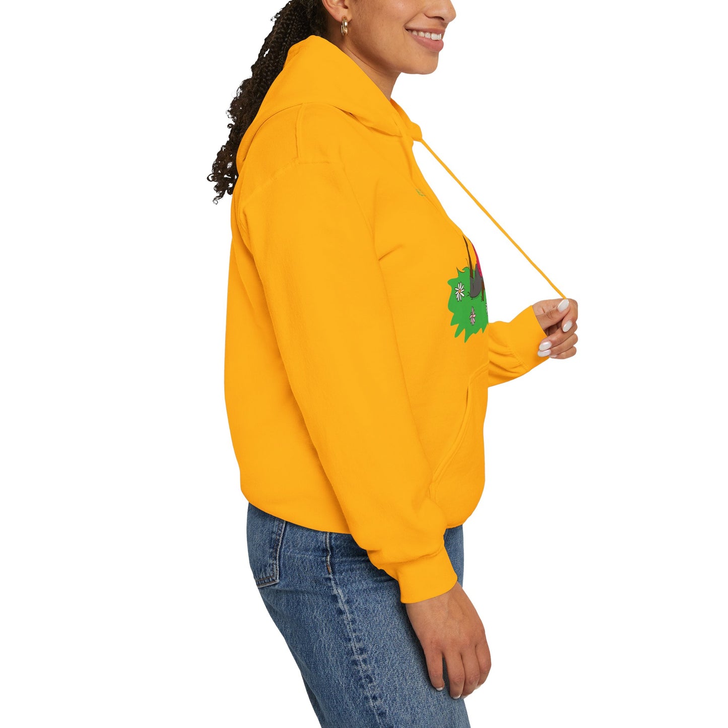 Hooded Sweatshirt (unisex) - Yoga Lady 2 (color palette A)