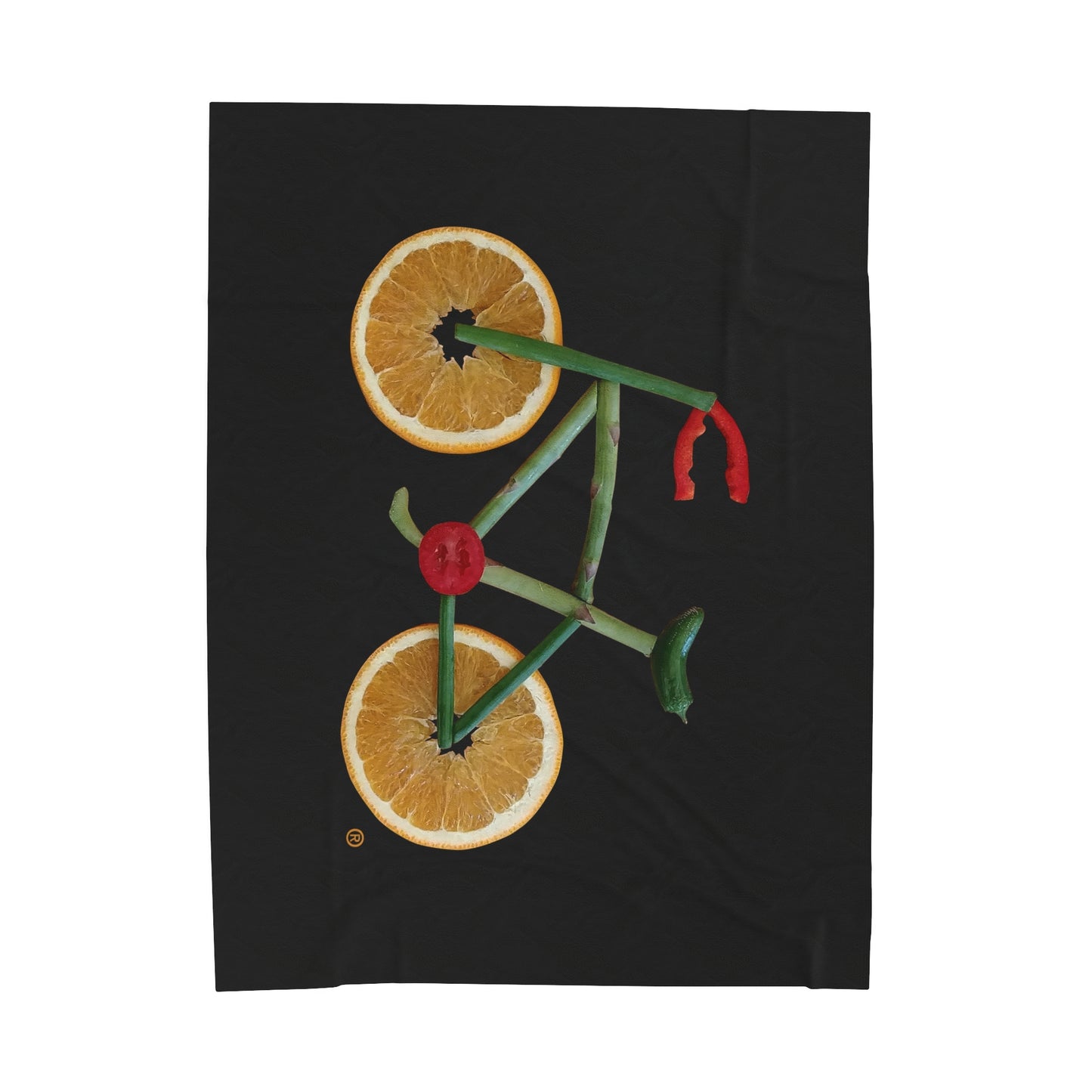 Blanket Velveteen Plush - Veggie Bike (black)