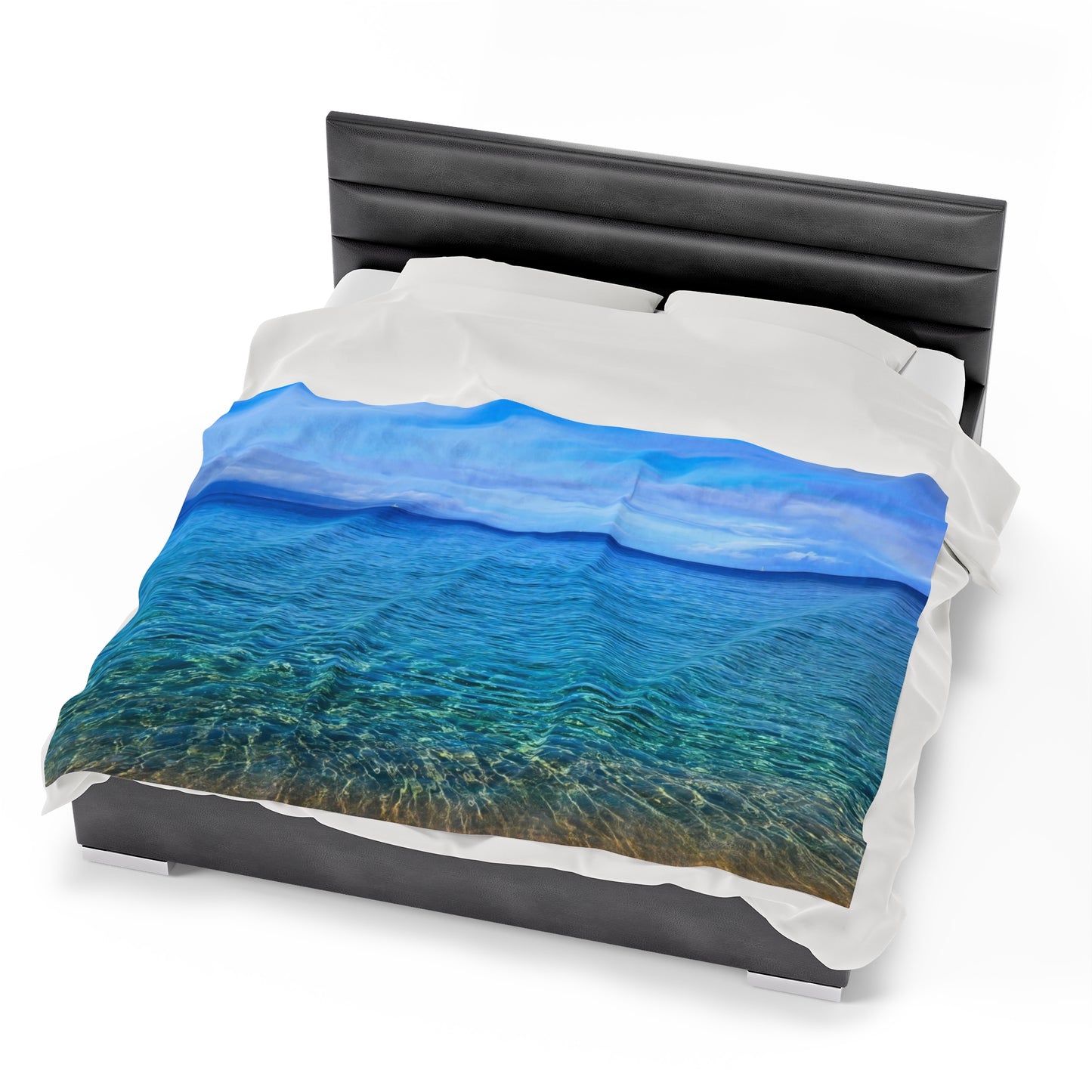 Blanket Velveteen Plush - Ocean around island of Maui