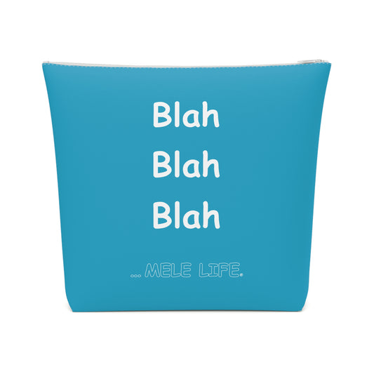 Cosmetic Bag - Blah Blah Blah   (turquoise)