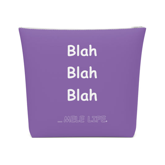 Cosmetic Bag - Blah Blah Blah   (purple)