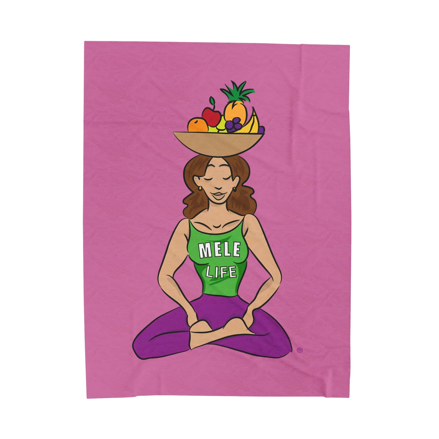 Blanket Velveteen Plush - Yoga Lady 1 (pink)