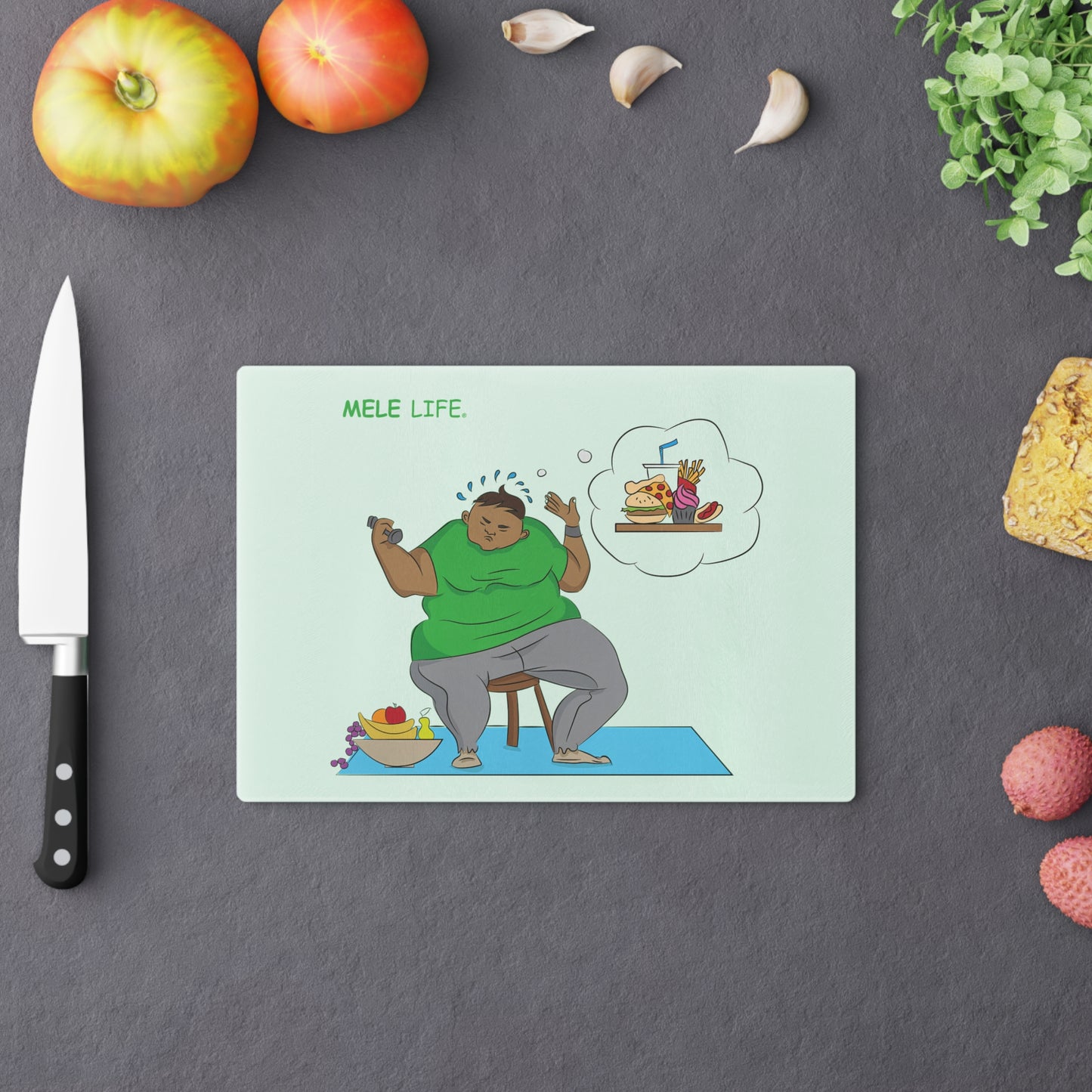 Cutting Board (glass) - Self Discipline