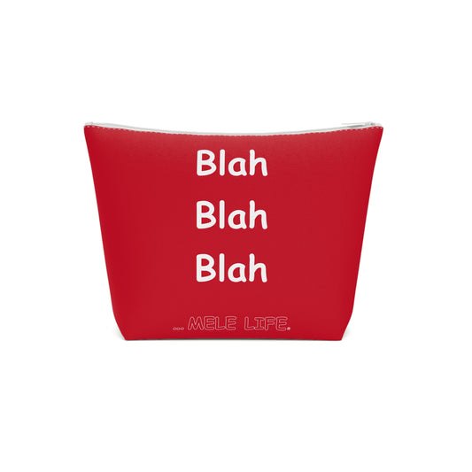 Cosmetic Bag - Blah Blah Blah   (red)
