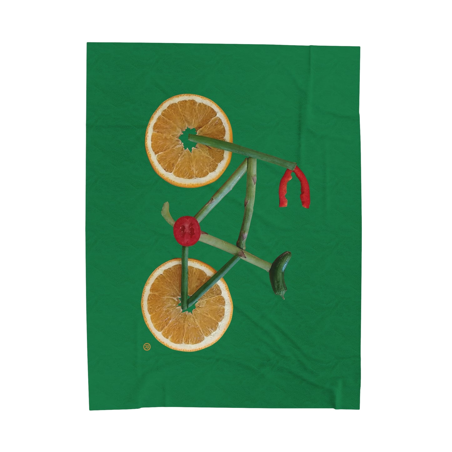 Blanket Velveteen Plush - Veggie Bike (green)