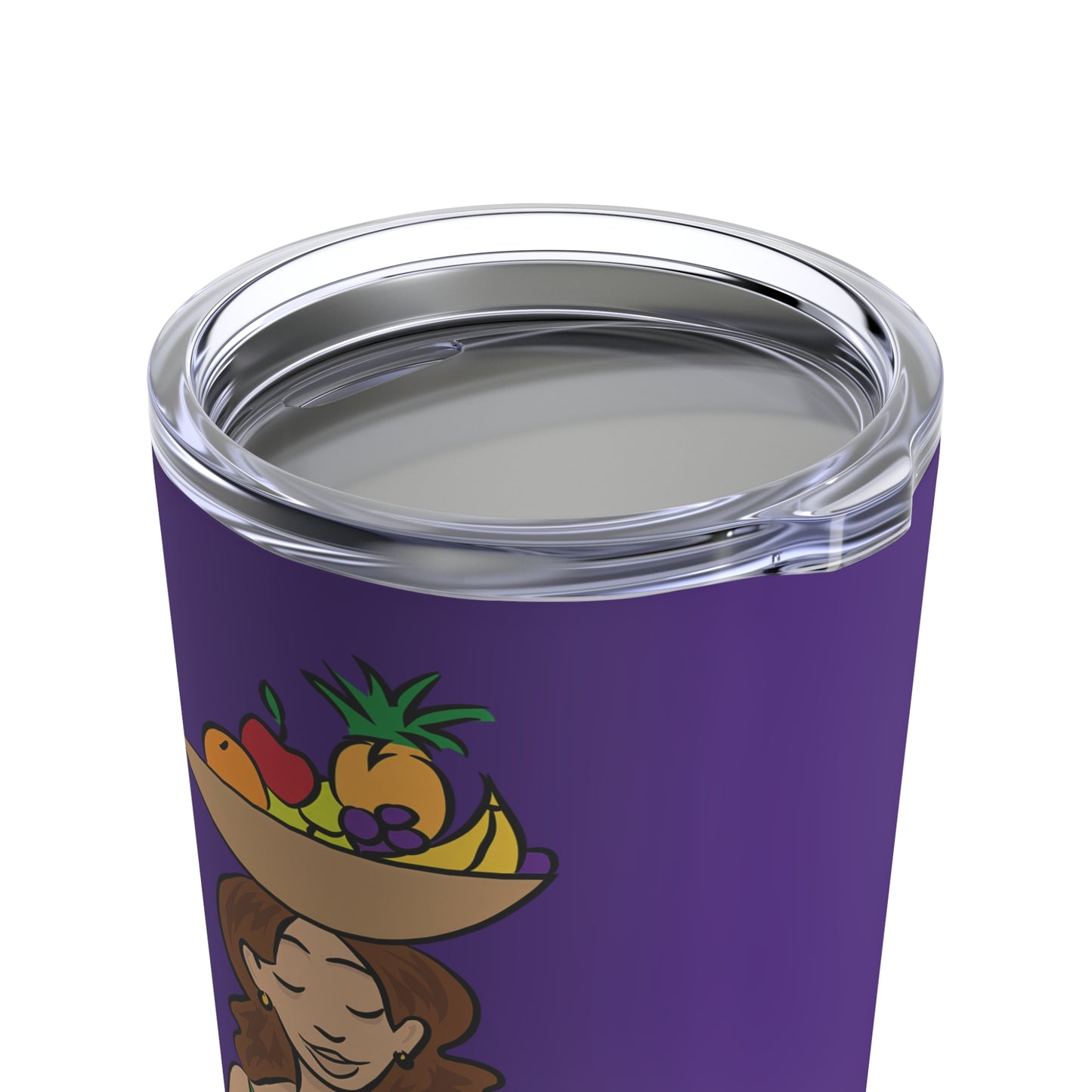 Tumbler 20oz - Yoga Lady1   (purple)