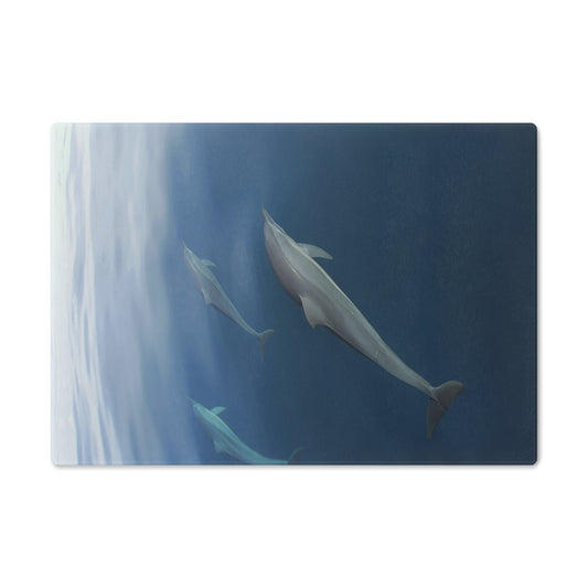 Cutting Board (glass) - Dolphins in Fiji