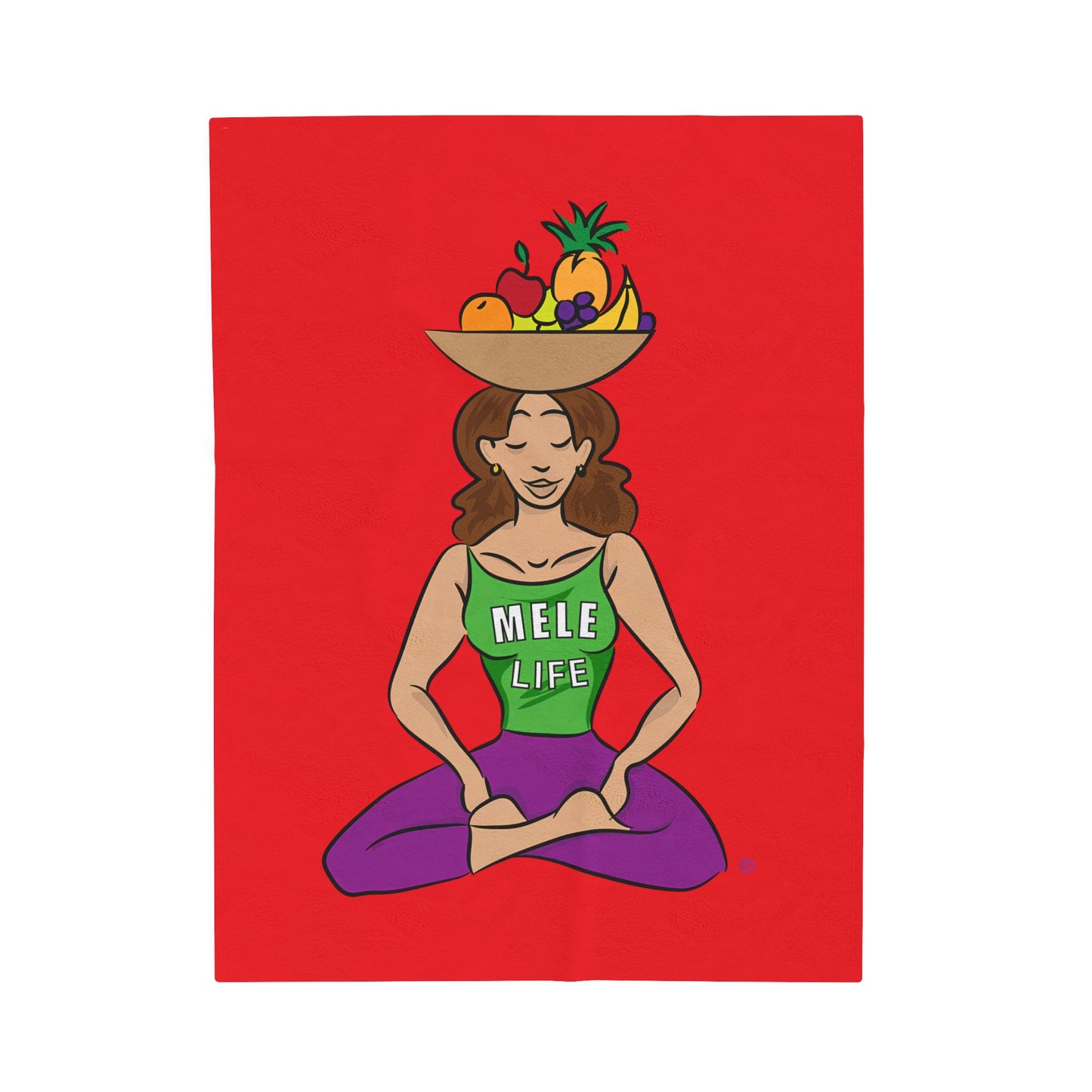 Blanket Velveteen Plush - Yoga Lady 1 (red)