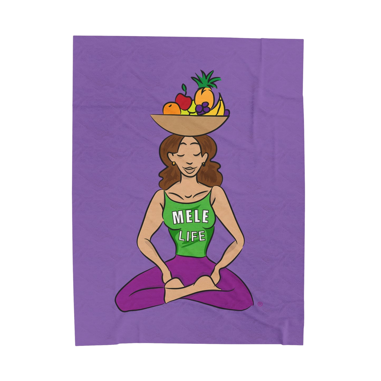 Blanket Velveteen Plush - Yoga Lady 1 (purple)