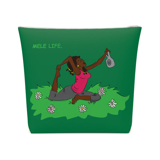 Cosmetic Bag - Yoga Lady2   (green)