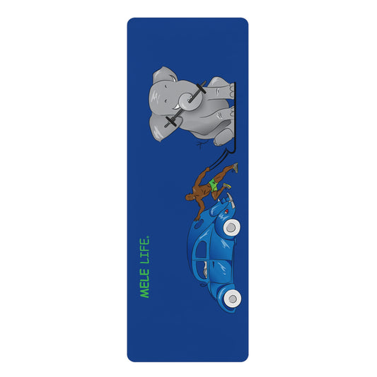 Yoga Mat - Strong black man (blue mat)