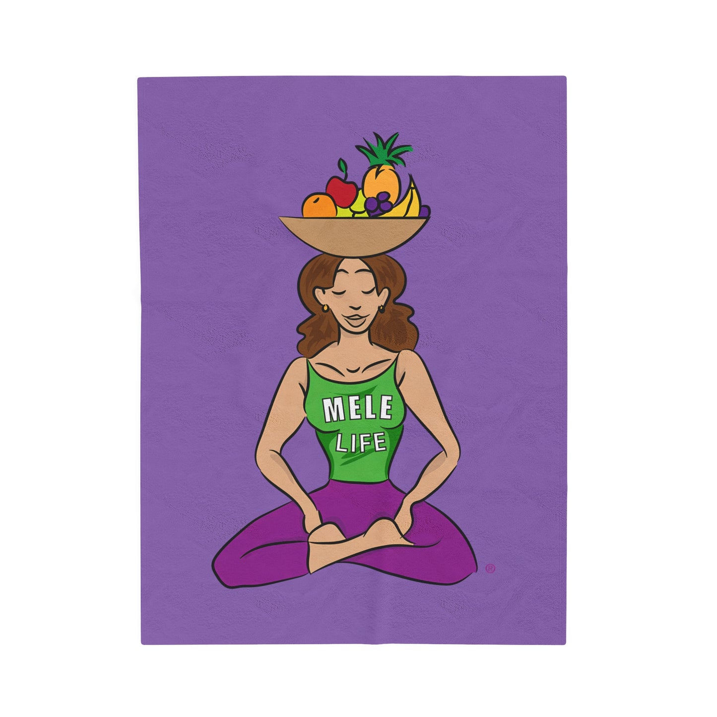 Blanket Velveteen Plush - Yoga Lady 1 (purple)