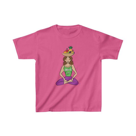 Kids Cotton Tee - Yoga Lady1