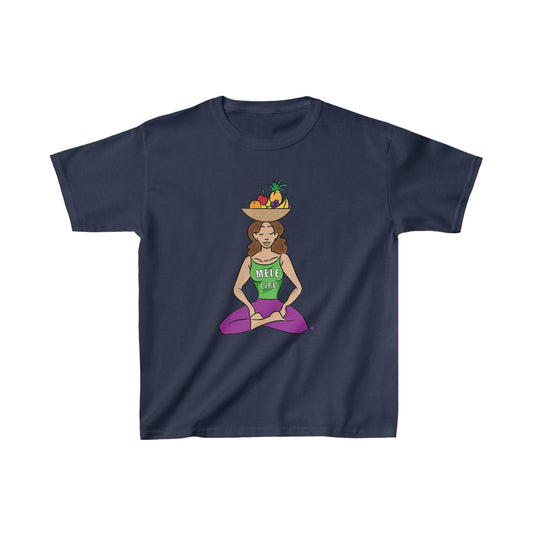 Kids Cotton Tee - Yoga Lady1