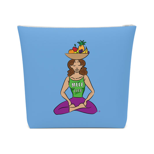 Cosmetic Bag - Yoga Lady1   (light blue)