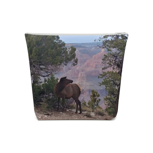 Cosmetic Bag - Elk at rim of Grand Canyon