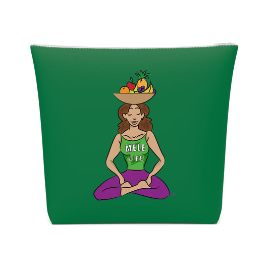 Cosmetic Bag - Yoga Lady1   (green)