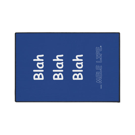 Floor Mat - Blah Blah Blah (blue)