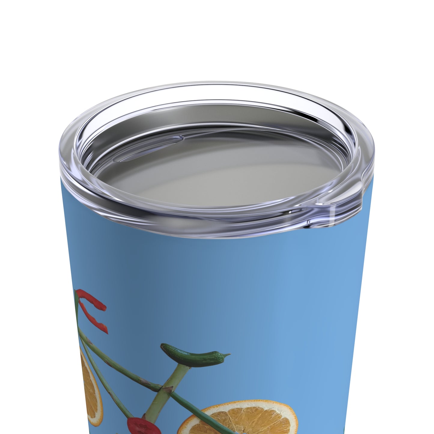 Tumbler 20oz - Veggie Bike   (light blue)