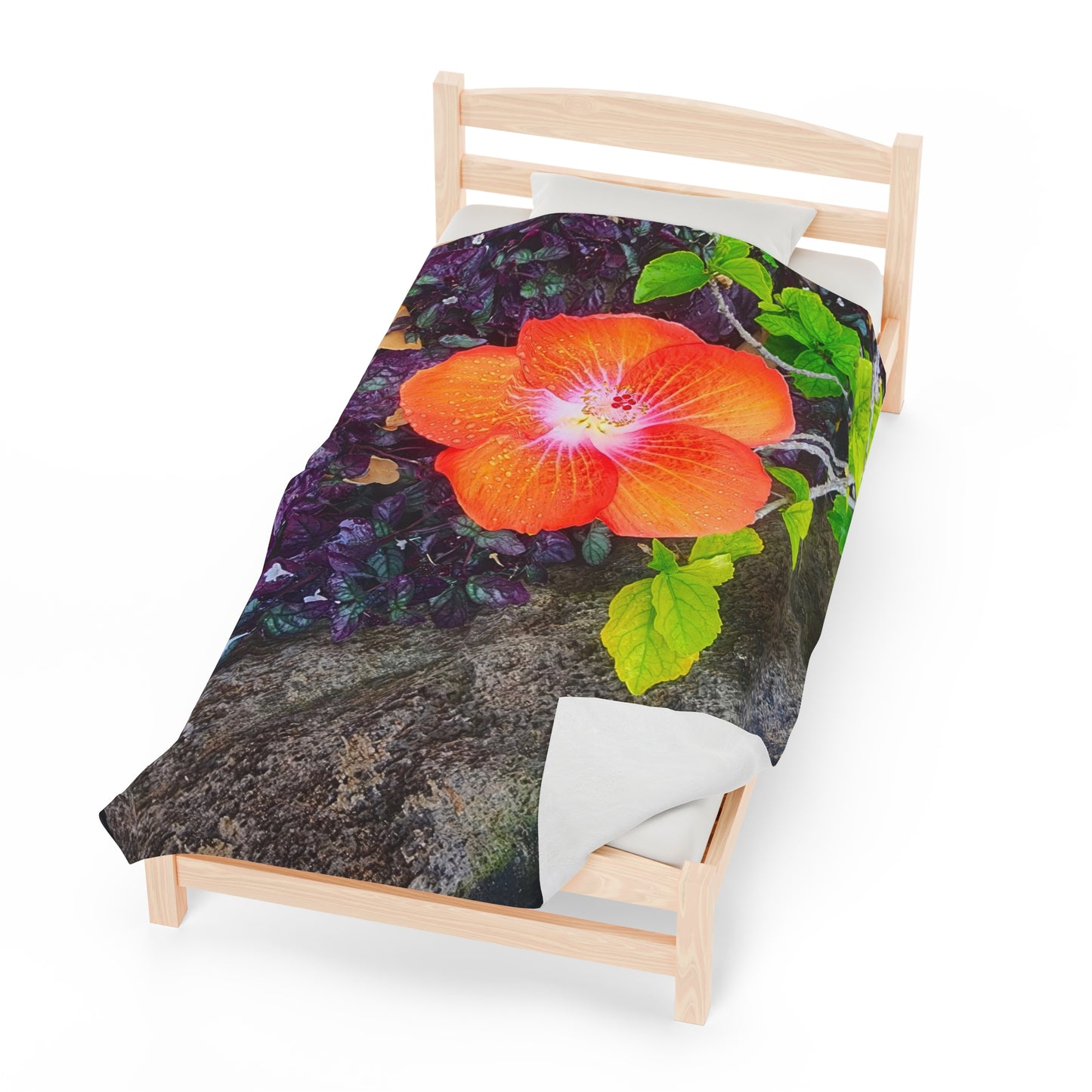 Blanket Velveteen Plush - Hibiscus (Kauai)