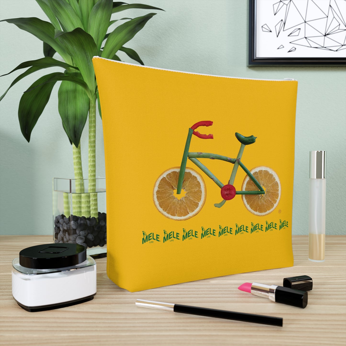 Cosmetic Bag - Veggie Bike  (yellow)